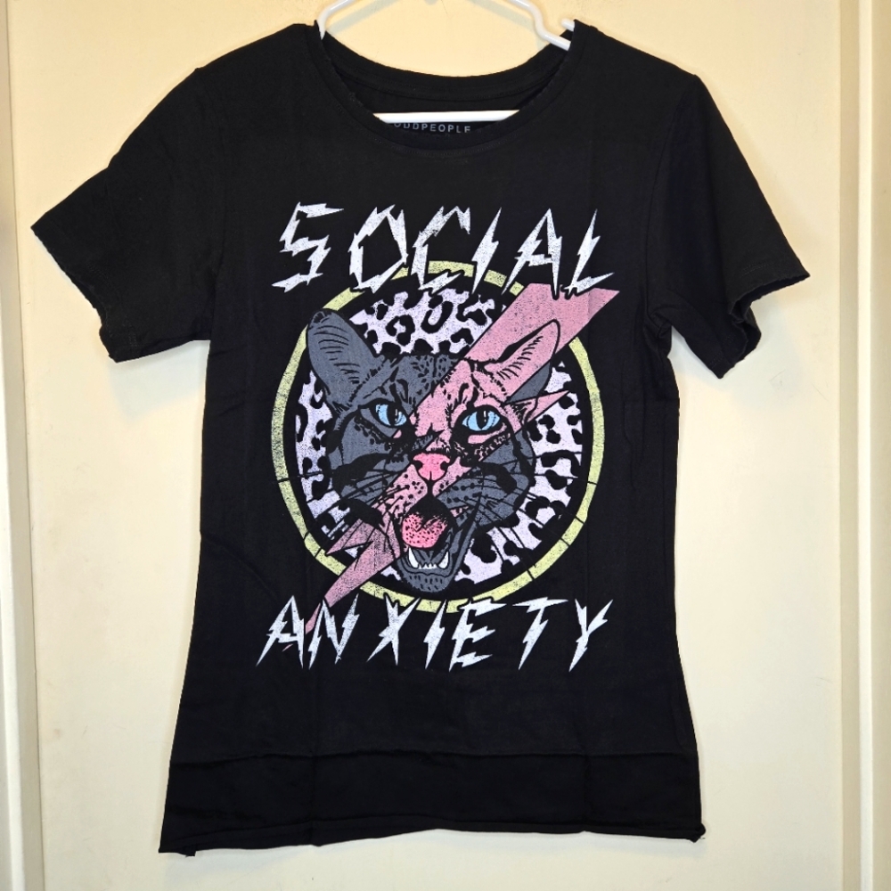 NIB Recycled Karma social anxiety tee oversized
